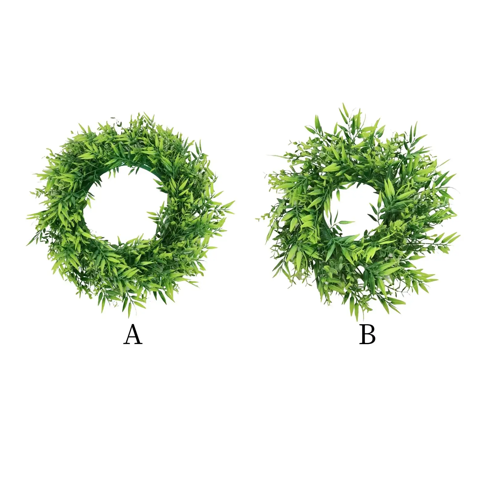Vivid Artificial Wreath Green Leaves Farmhouse Wreath Wall Greenery for Front Door Outdoor All Seasons Celebration Home Decor