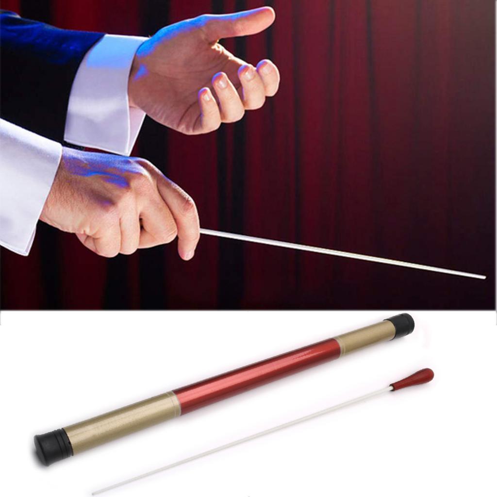 Music Orchestra Baton Red  Handl Conductor Baton [with Tube Sleeve Musical