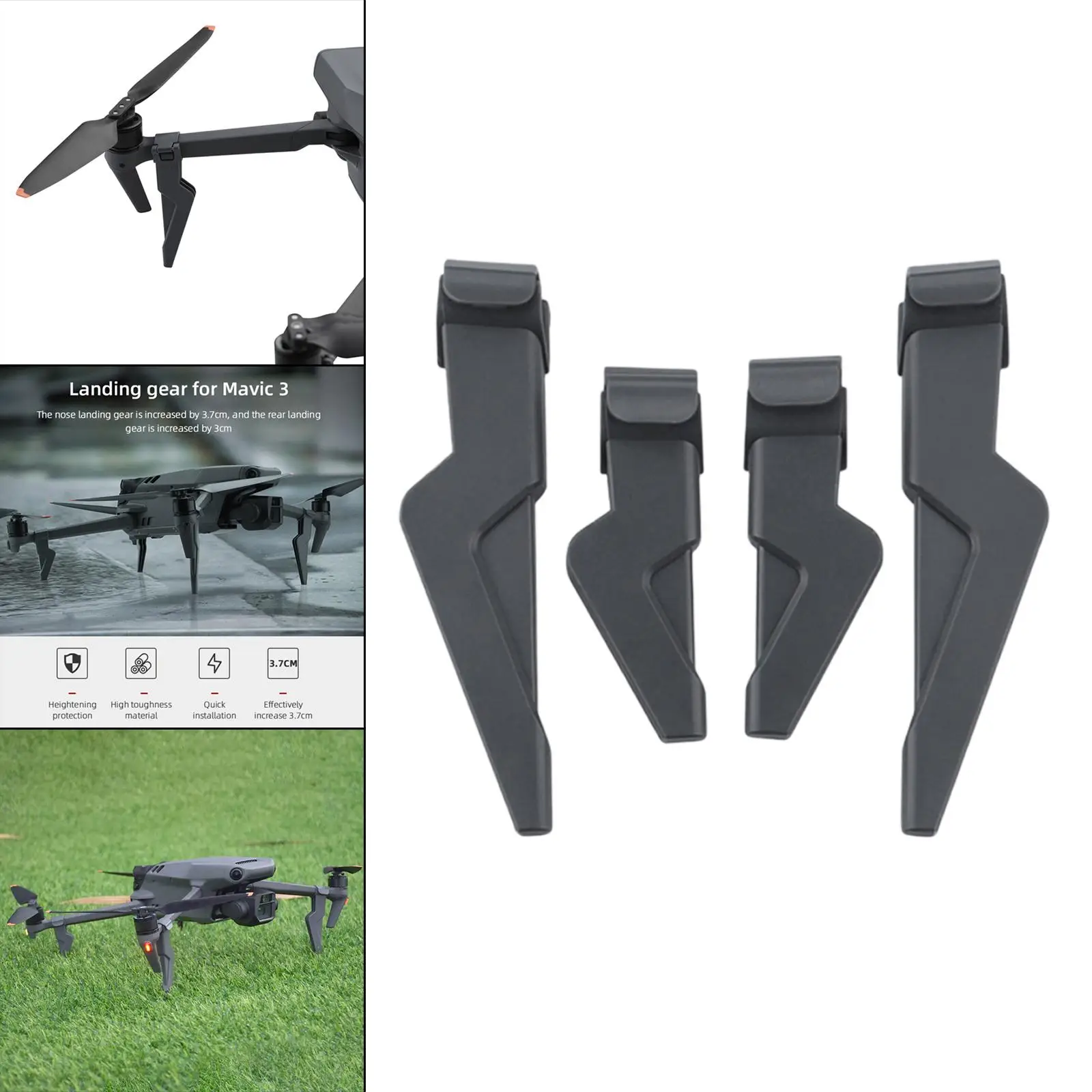 Landing Gear/  Protective Height Extender Extended Heightened Extension Leg / for 3  Accessories