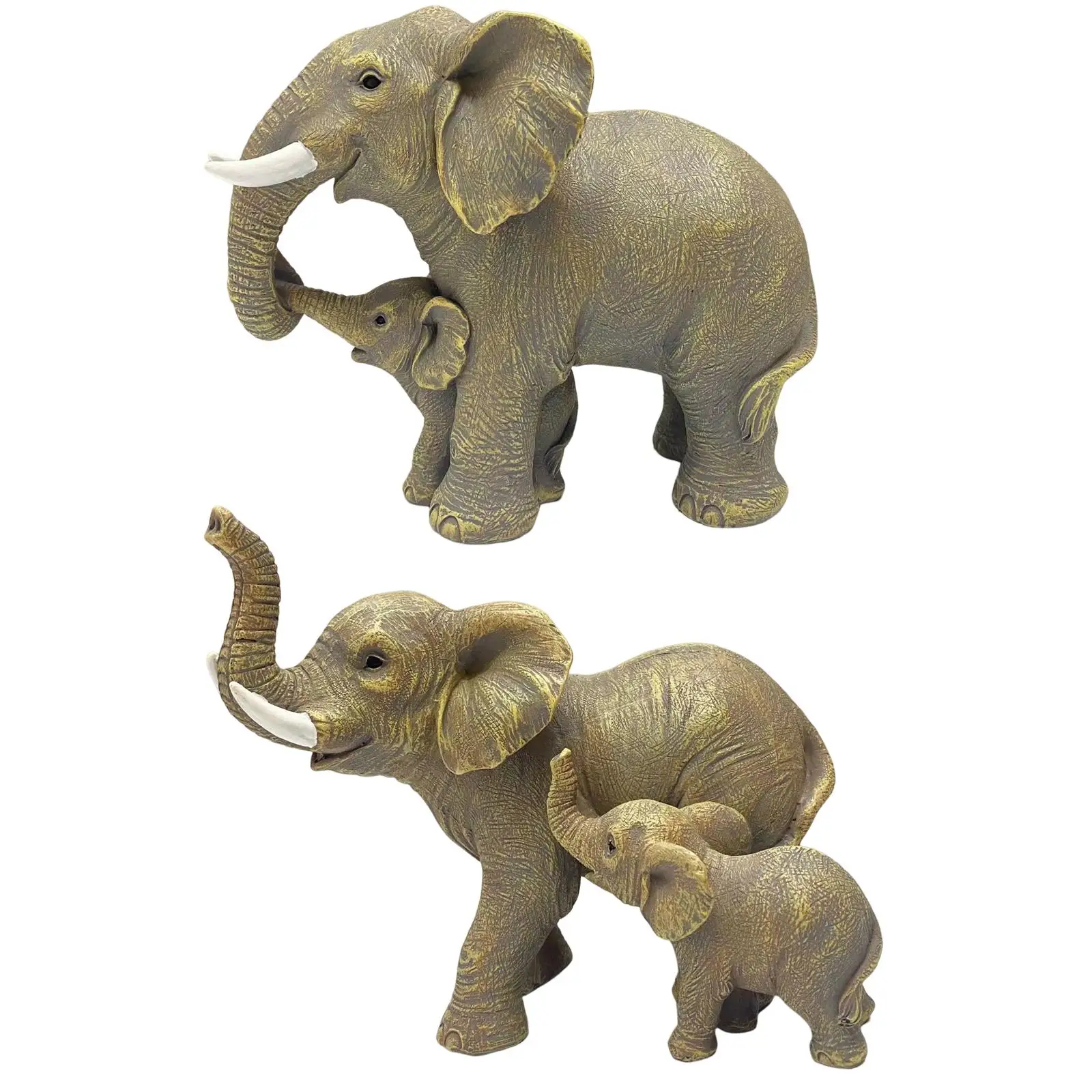 Lover Resin Figurines Sculptures Art Works Collectible Decorative Elephant Statues for   Wine  Sill Home Office