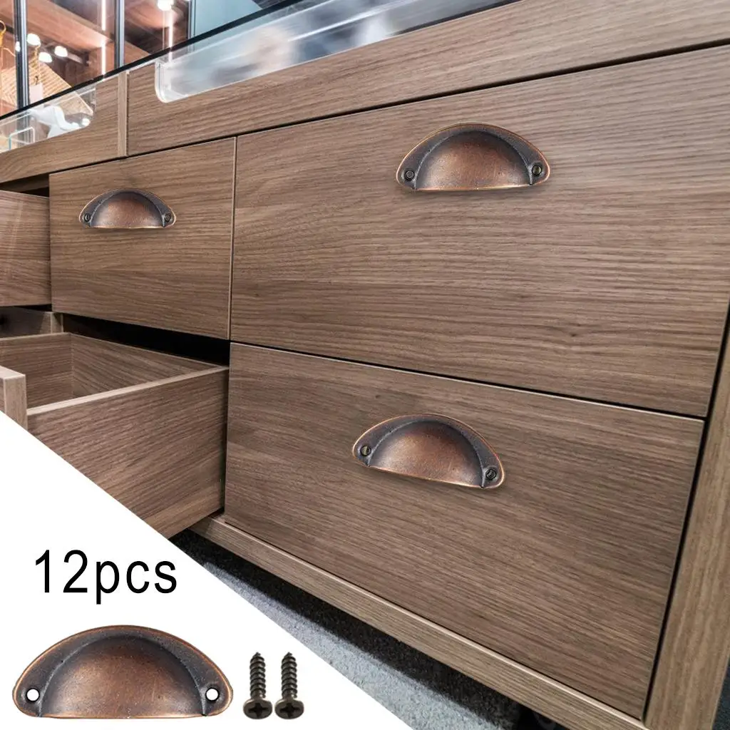 12 Pack Black Flat Drawer Pulls for Cabinets, Cups, Kitchen Hardware, Cabinet Handles, Drawer Handles,