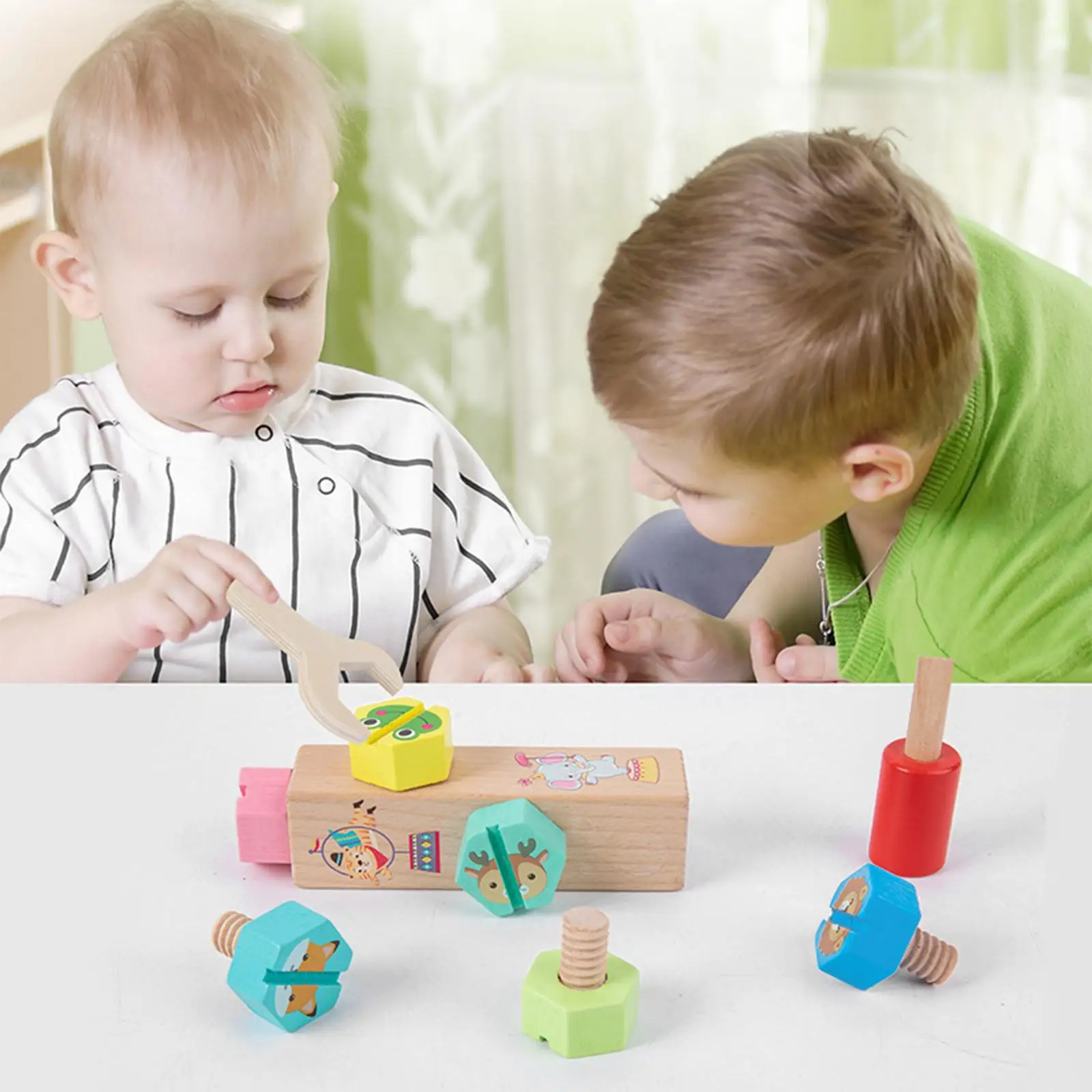 Wood Screw Driver Board Take Apart Toy Sensory Board Fun for Preschool Kids