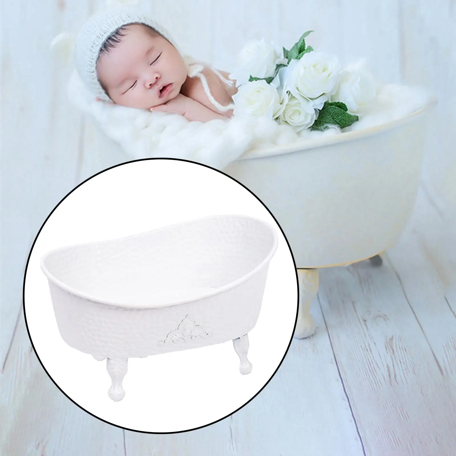 Photo Props Bathtub Ornament Accessory Gifts Furniture White for Birthday