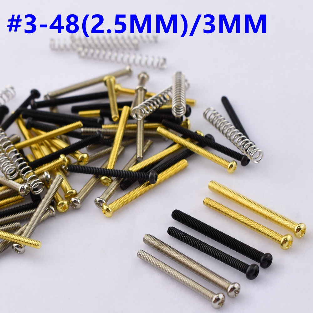 1 Set #3-48(2.5MM) / 3MM Electric Guitar Humbucker Pickups Height Adjusting Screws - KR(Origin)