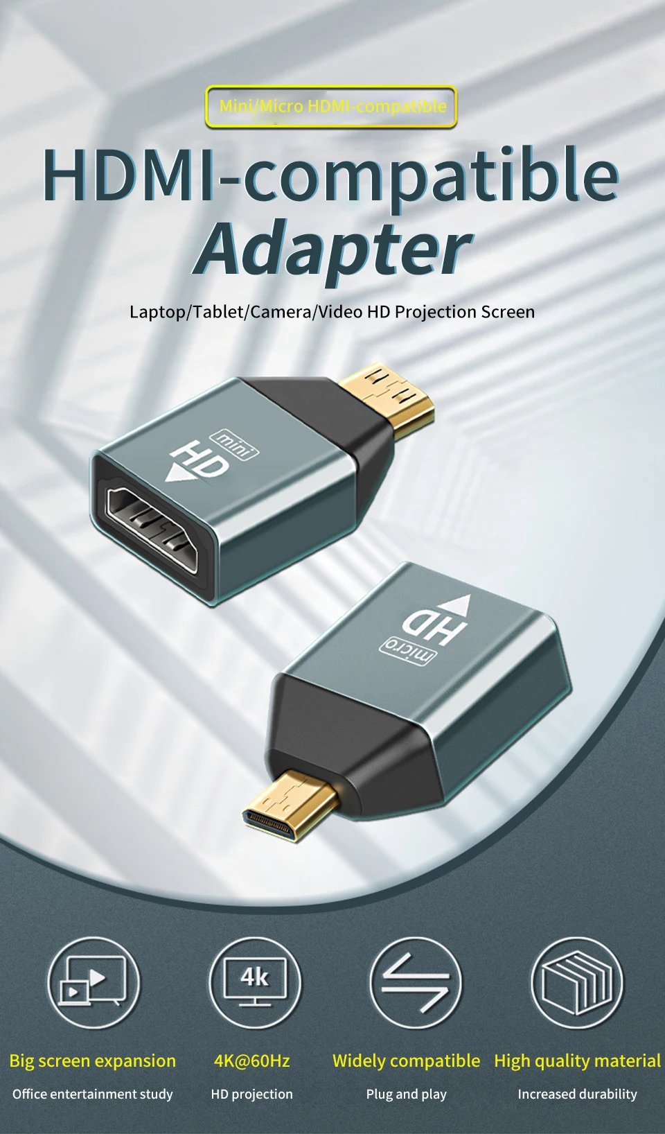 Title 2, 4K 60HZ Mini Micro HDMI-kompatibel zu Adapter K...