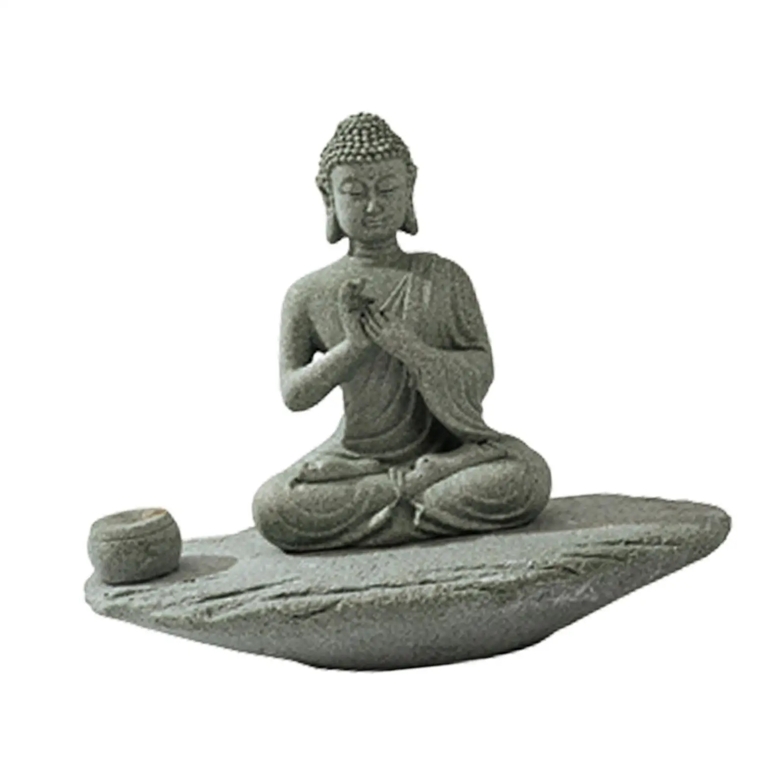 Incenses Burner with Buddha Figurines for Fireplace Meditation Farmhouse