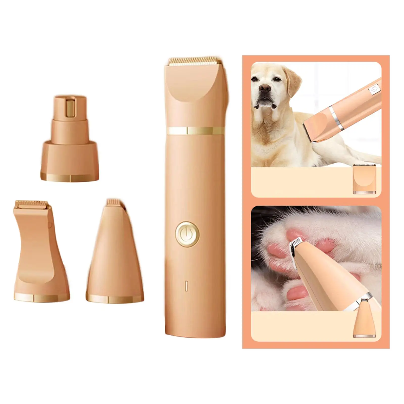 Pet Cat Dog Hair Clipper Quiet USB Rechargeable Electric Trimmer Cordless