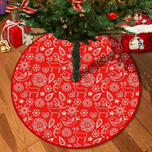 Gonna Albero Di Natale In Peluche Bianco, 61 Cm, Con Velcro, Per Interni Ed Esterni, Soffice E Spessa - 6