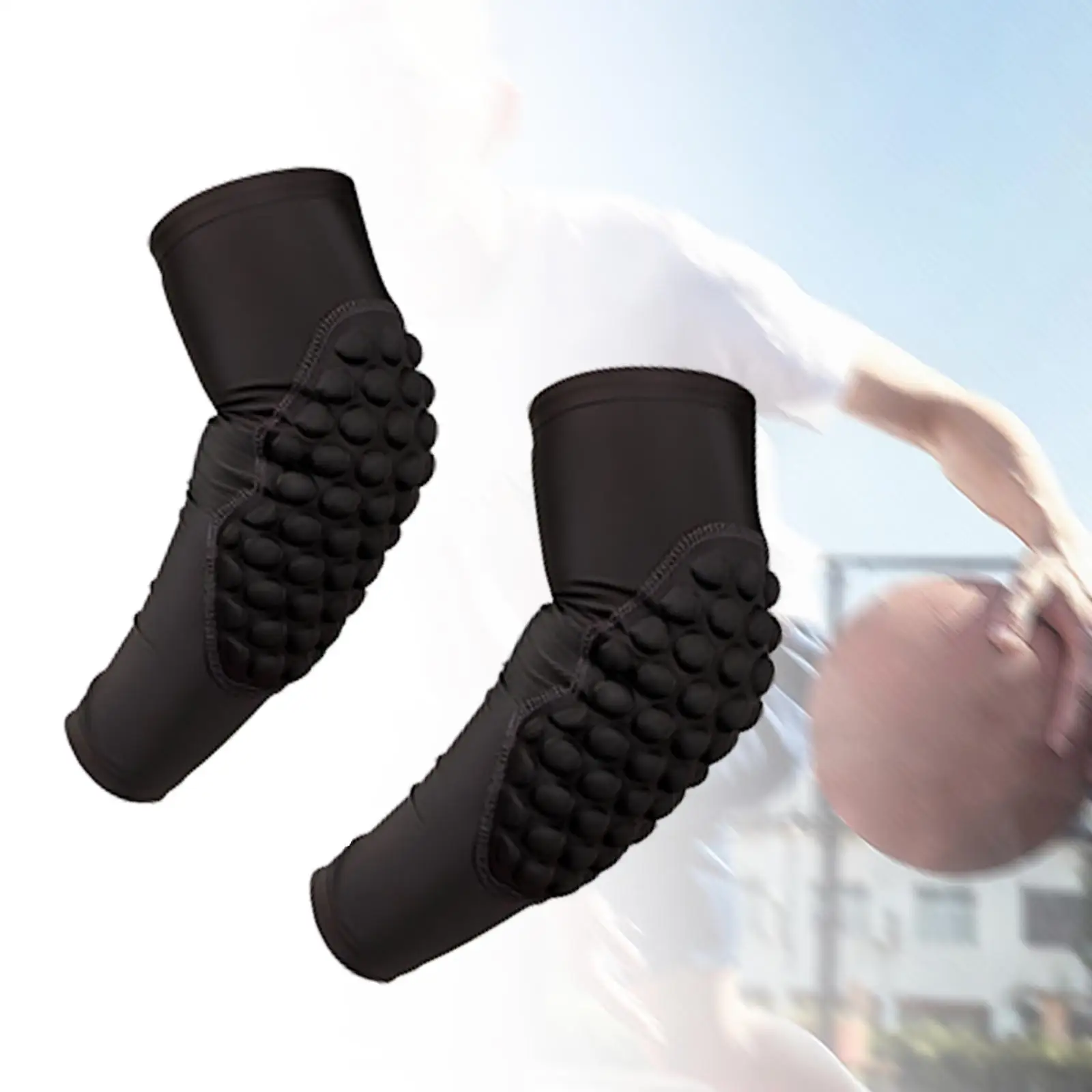 Elbow Pads Knee Pads Stretchy Elbow Support Covers Forearm Thicken 1 Pair Elbow Sleeves for Gym Cycling Football Baseball Tennis