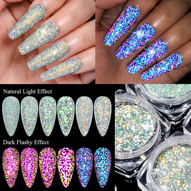 50-10g Starlight Glitter Nail Powder Iridescent Nail Glitter Dust Shiny  Pigment For Resin Craft,Soap Making,Nail Art Decorations - AliExpress