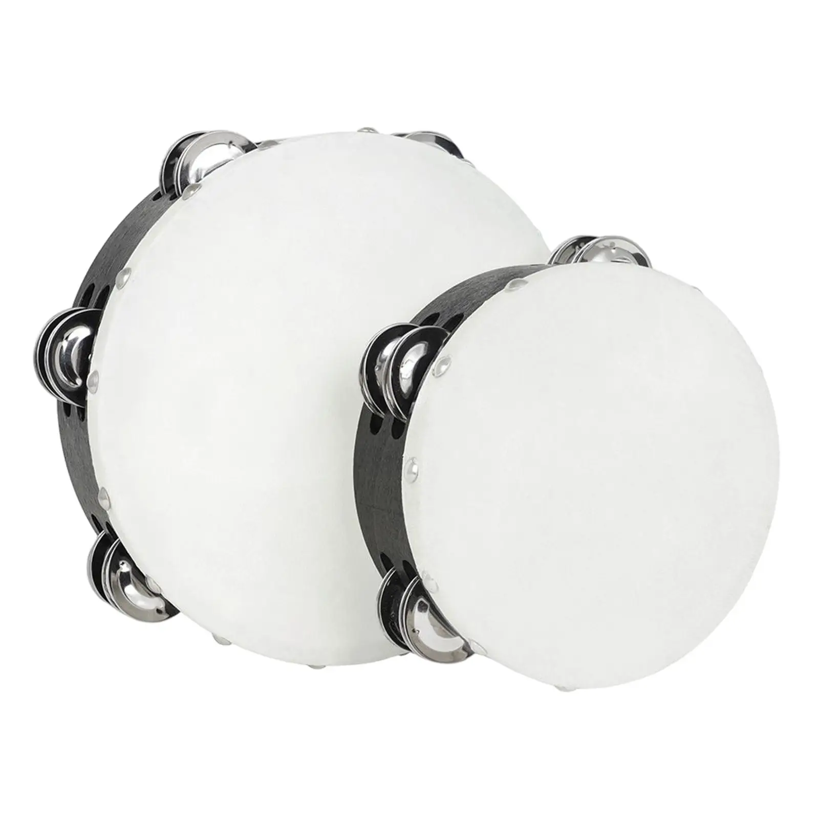 2Pcs Tambourine Hand Held Drum Children Musical Educational Hand Percussion