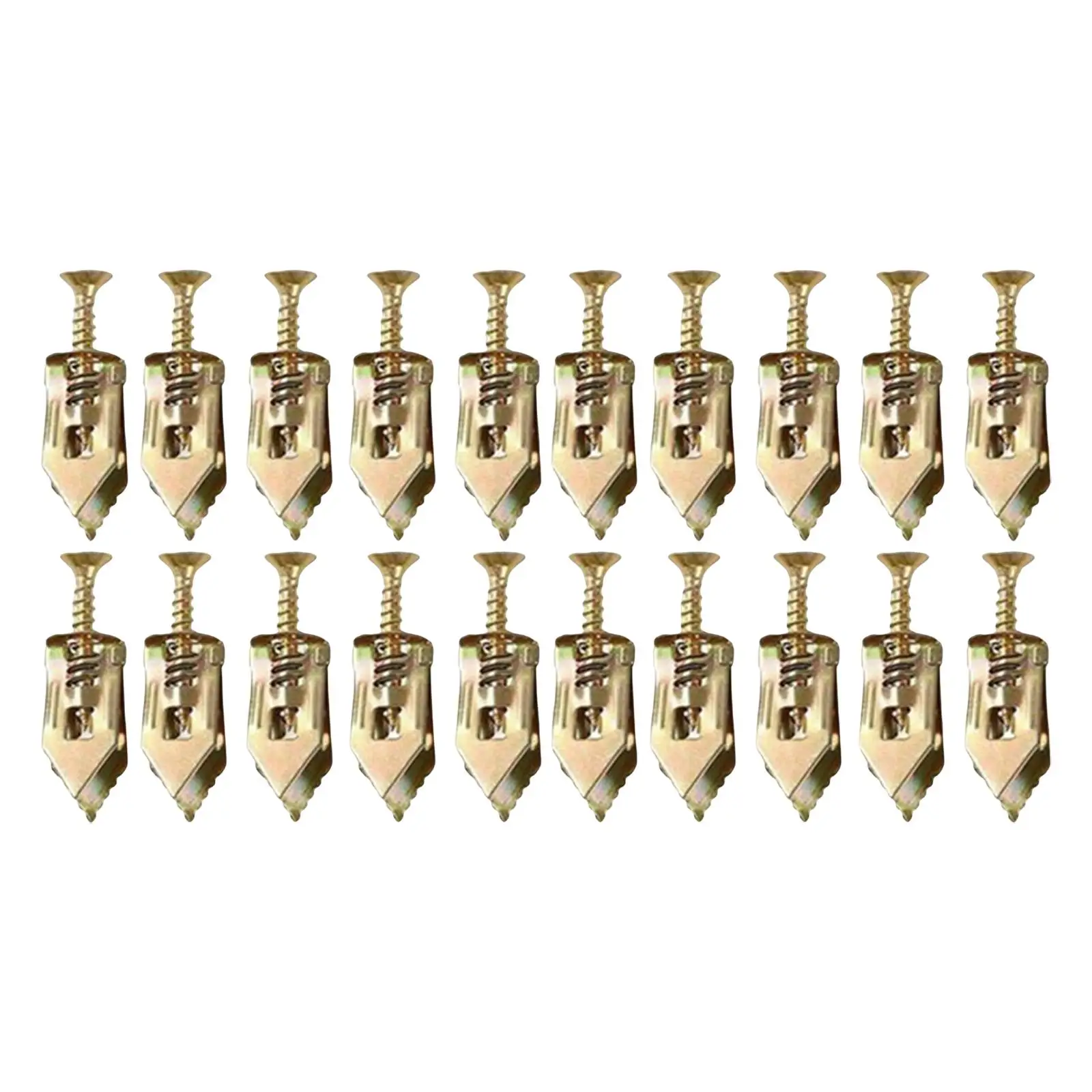 20x Drywall Self drill Anchors with Screws No Drill Holes in Wall Expansion Screw Set for Fixing picture Cabinets