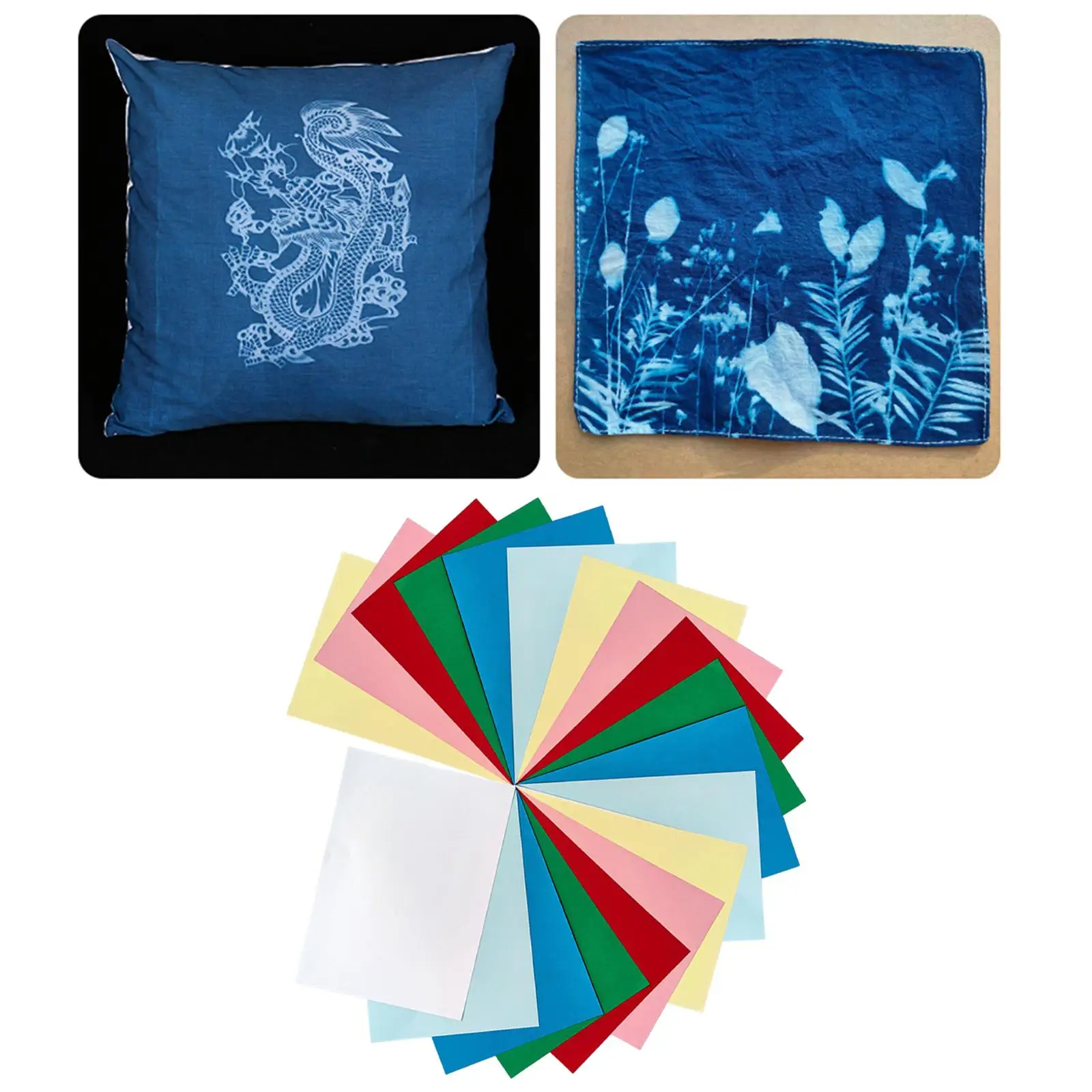 Cyanotype Paper Kit 24 Sheets A4 High Sensitivity Science Sun Paper Art Kit Sun Paper for Kids Adults Arts Crafts DIY Project