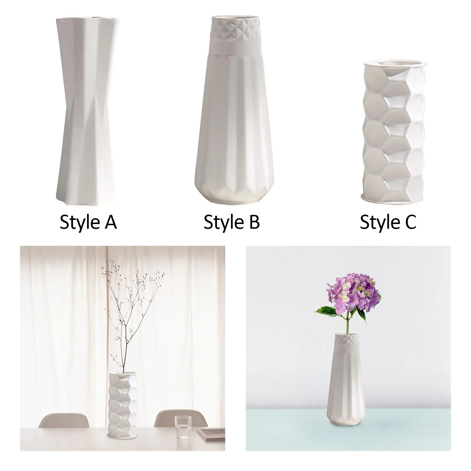 Modern Dried Flowers Vase Flower Holder Decorative Porcelain Floor Vase for Living Room Bathroom Kitchen Wedding Decor