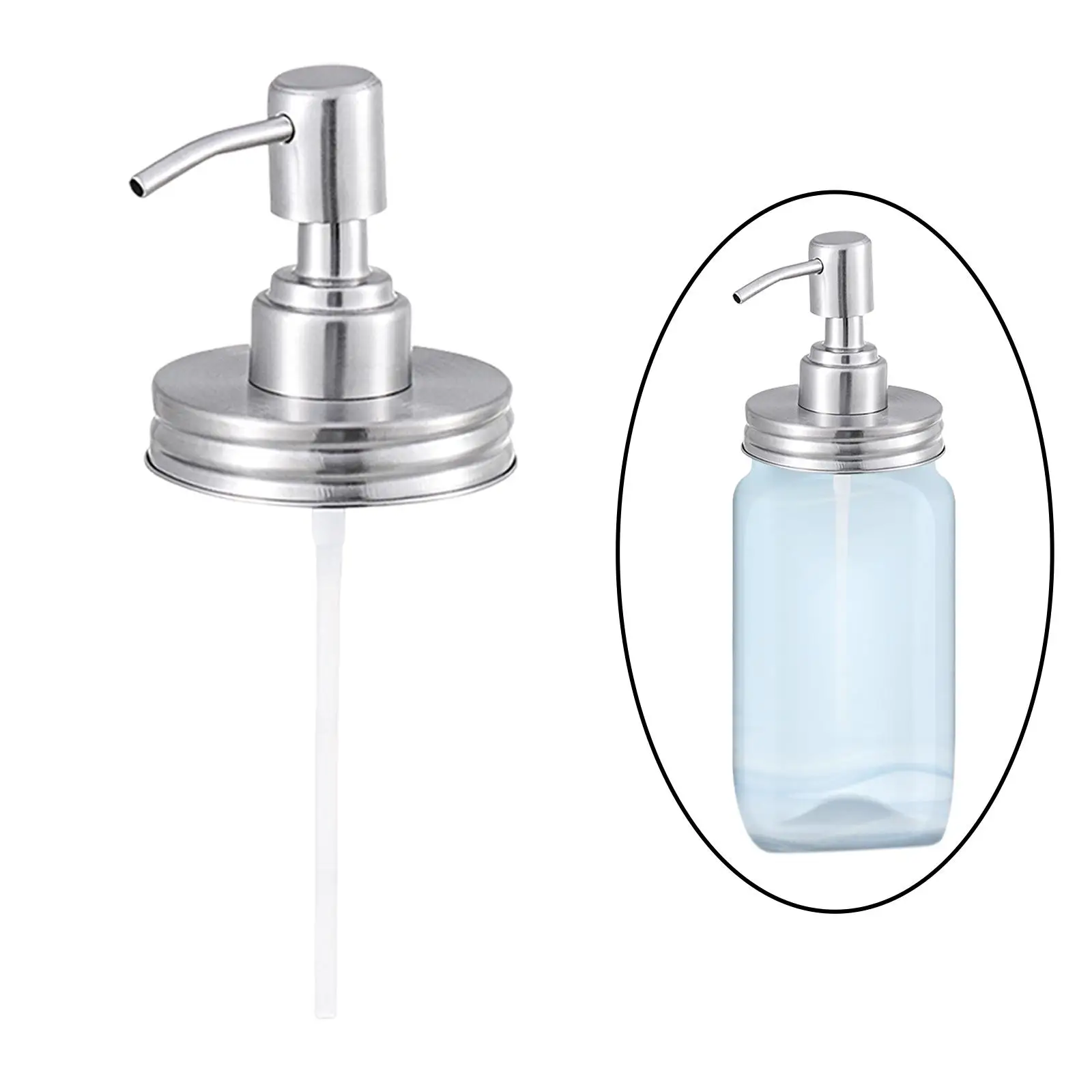 Stainless Steel, Soap Pump Nozzle Head, Soap Dispenser Pump ,Replacement, Metal Pump Head, for Bathroom Countertop Accessories