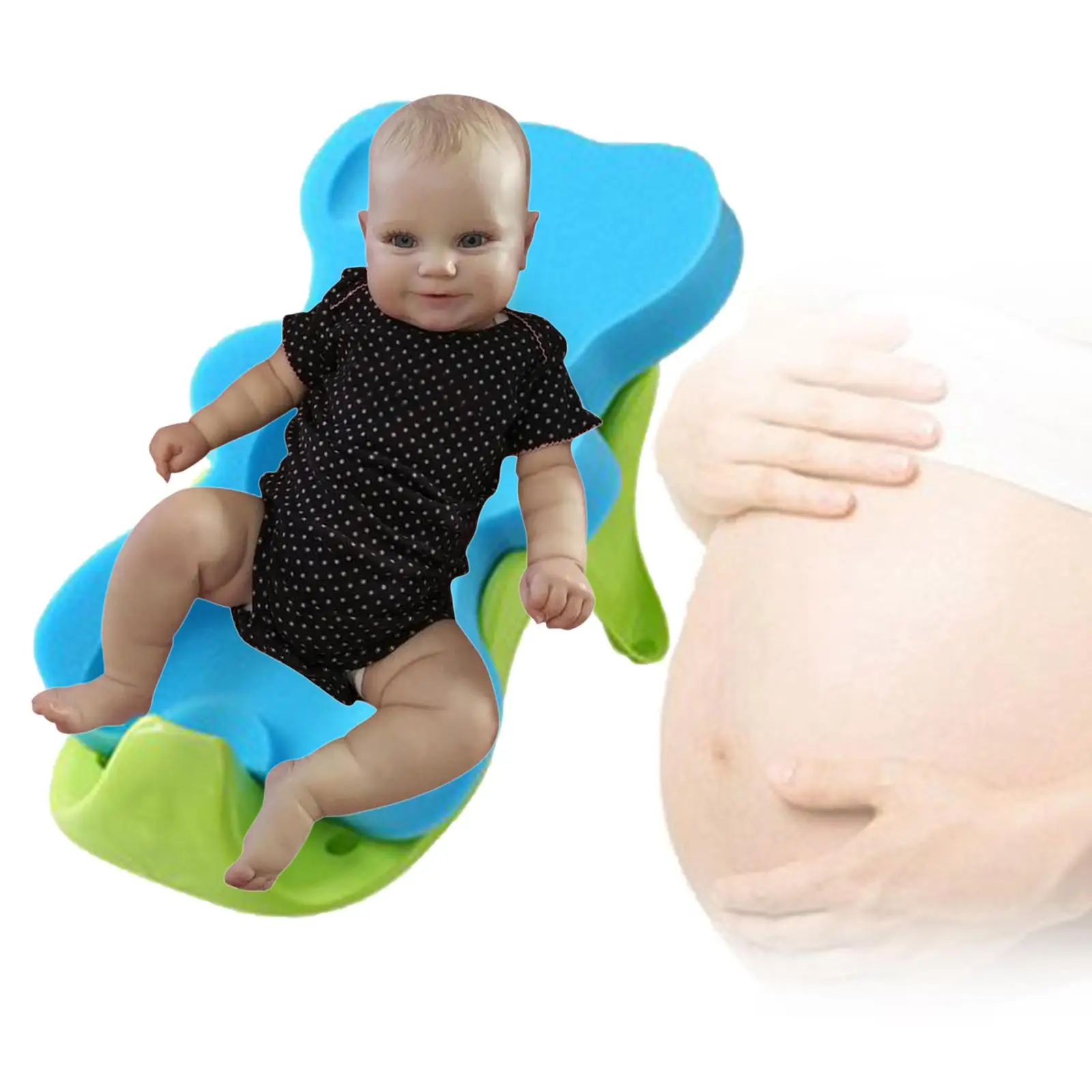 Baby Bath Mat Bath Sponge Comfy Non-Slip Infant Support for Toddlers Bathtub