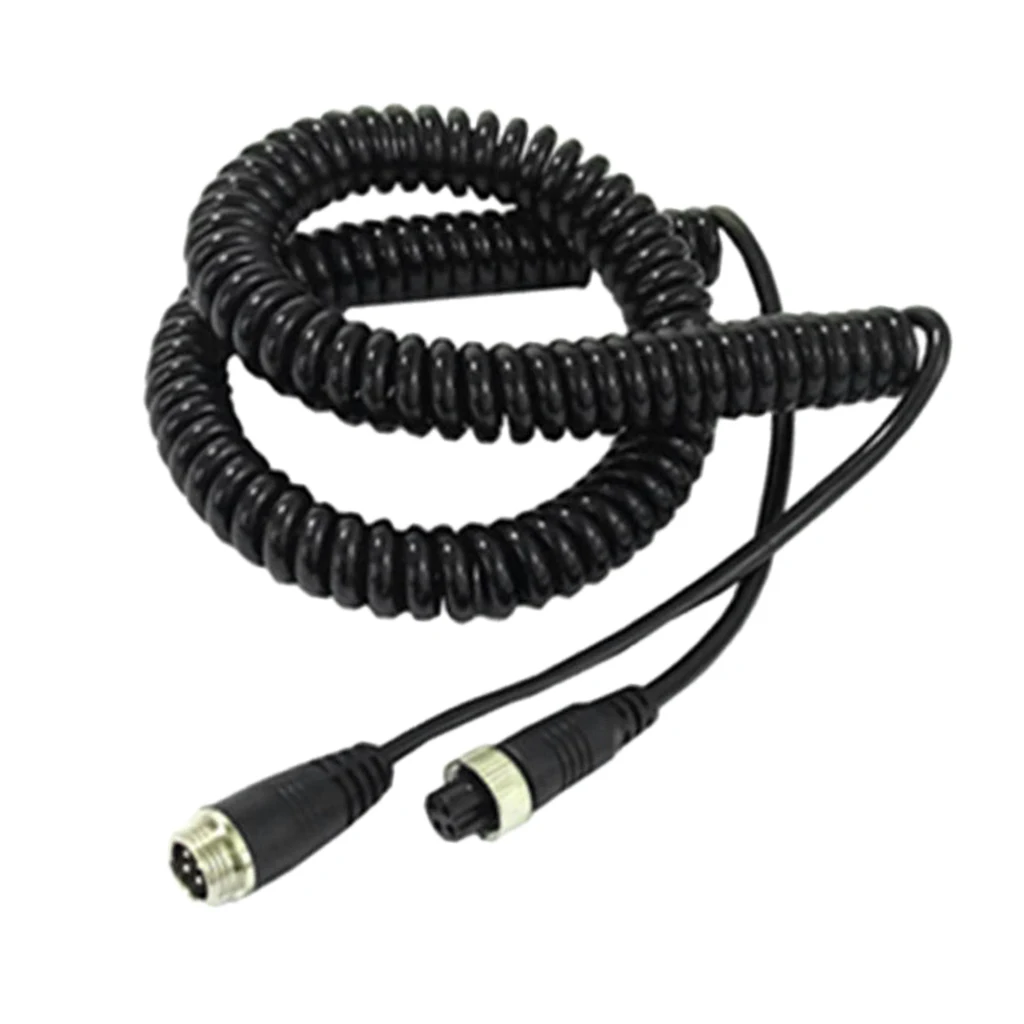 High Quality Car Male Female Backup Camera Extension Cable Spring Wire 5m
