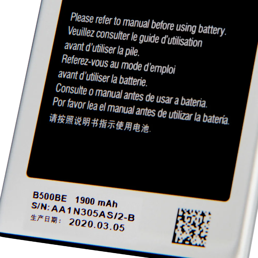 Substituição da bateria b500be b500ae para samsung