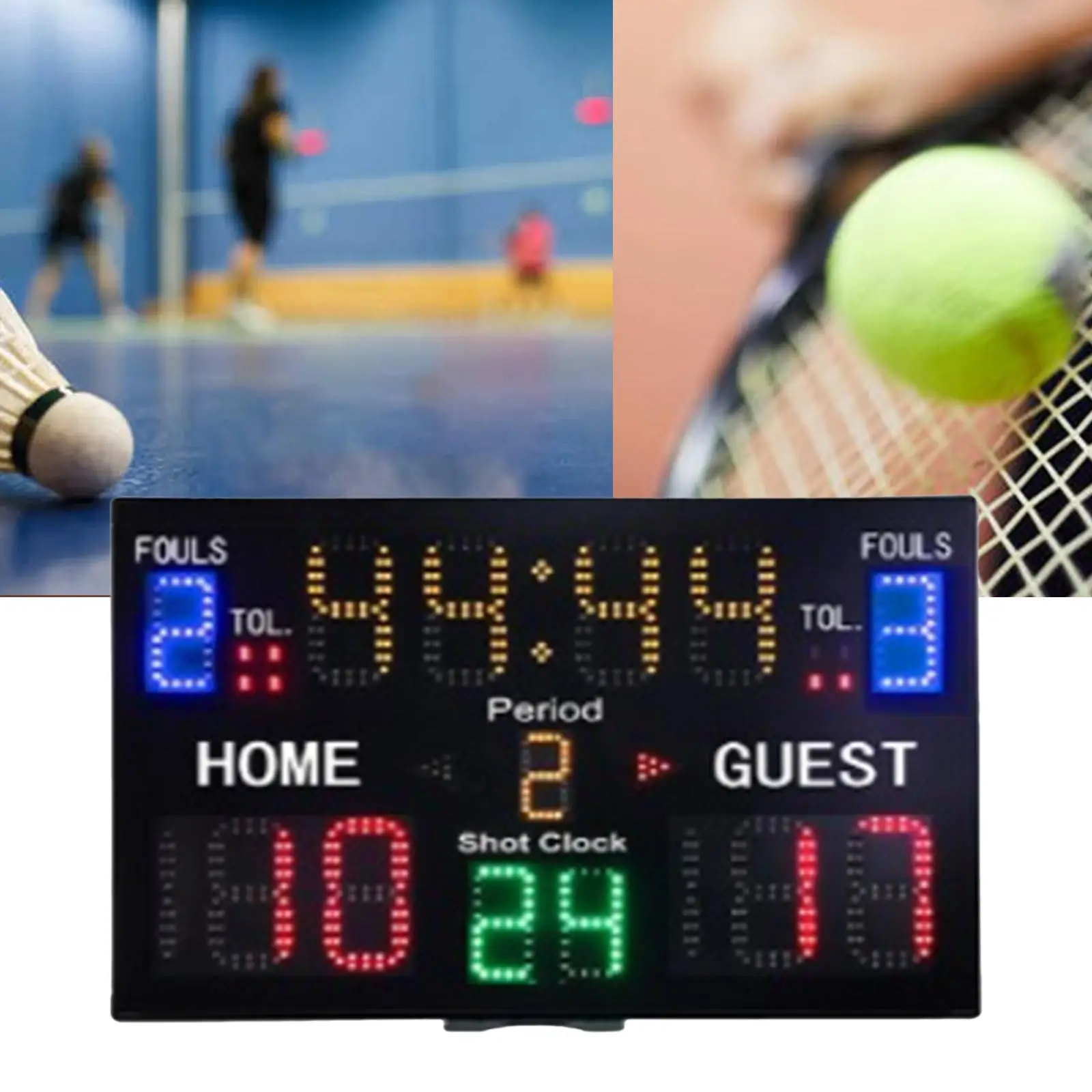 Professional Indoor Basketball Scoreboard Score Wall Hanging Remote Control Electronic Scoreboard for Volleyball Sports