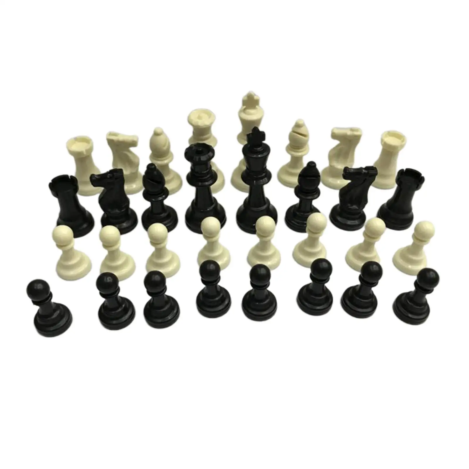 32x Chess Pieces Set Tournament Checkers Traveling Game 75mm King for Travel