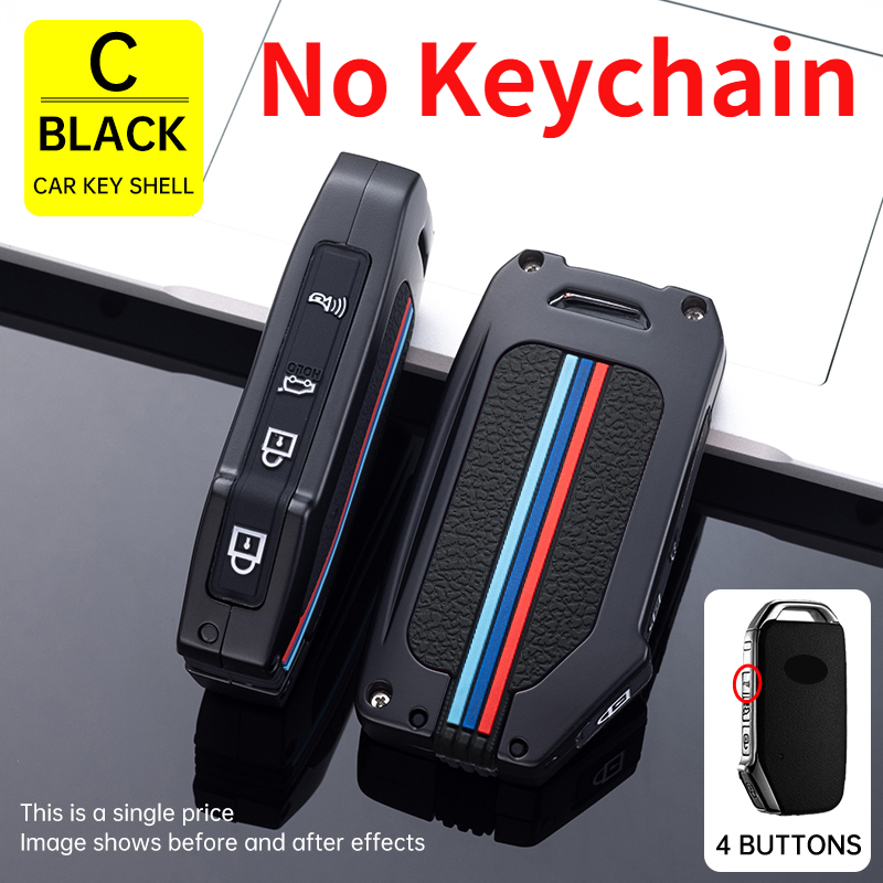 3 4 5 pulsanti in lega Gel di silice luminoso custodia portachiavi per auto custodia per Kia supporto per custodia remota K5 Sportage Stinger Forte - S3220923d6c644afea86d1f8dda18a5cf0