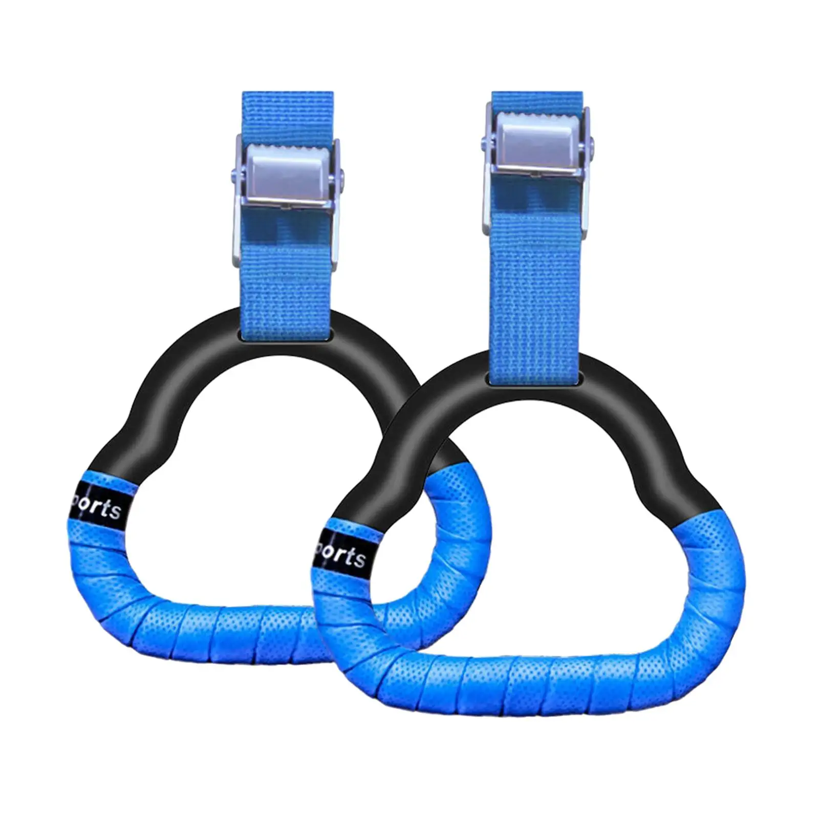Gymnastics Rings Adjustable Strap Kids Non Slip Handle Pull up Exercise Rings Training Gym Ring for Full Body Workout Home Gym