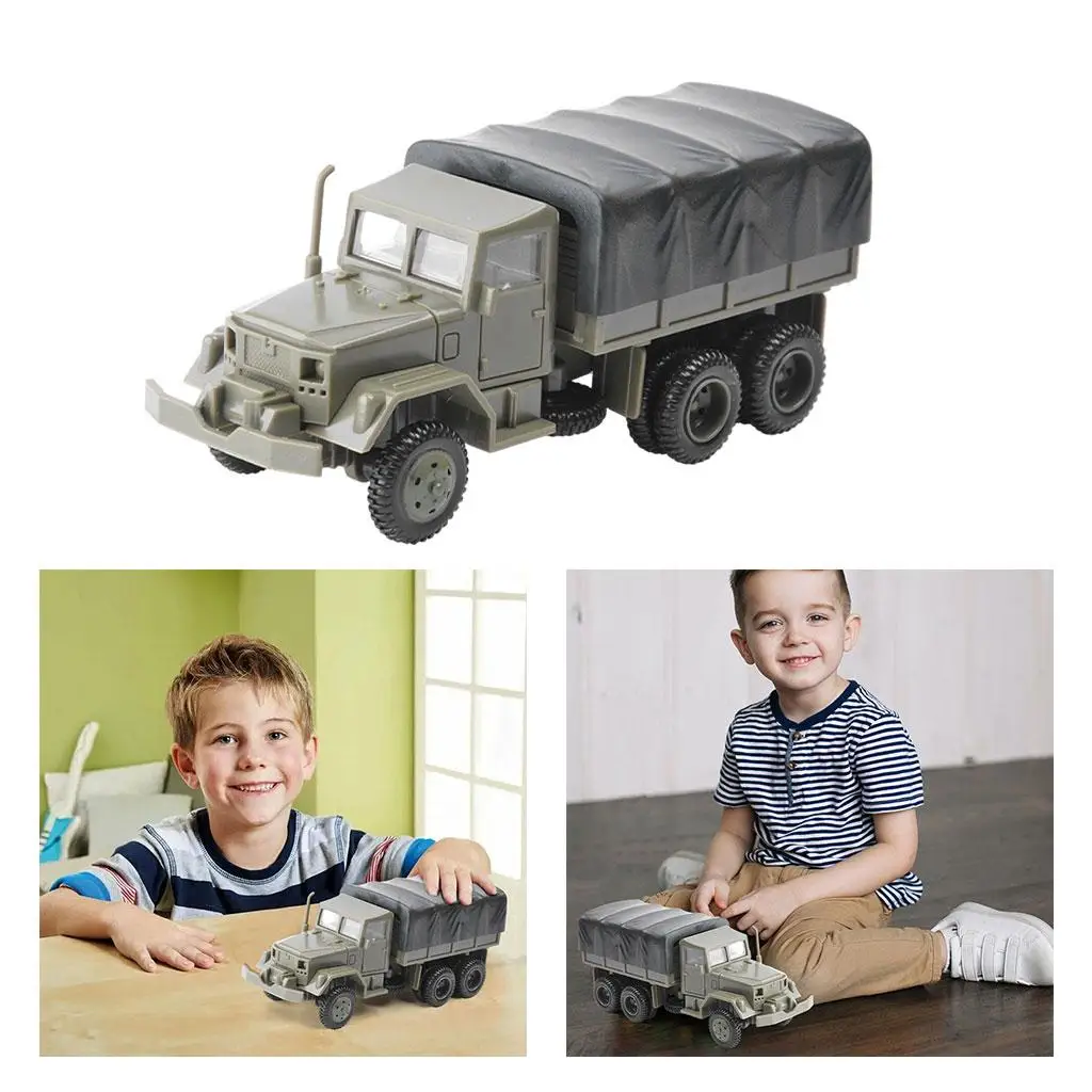 1:72 M35 Truck Model Simulation Plastic Vehicle Ornaments Chariot Collect Toys