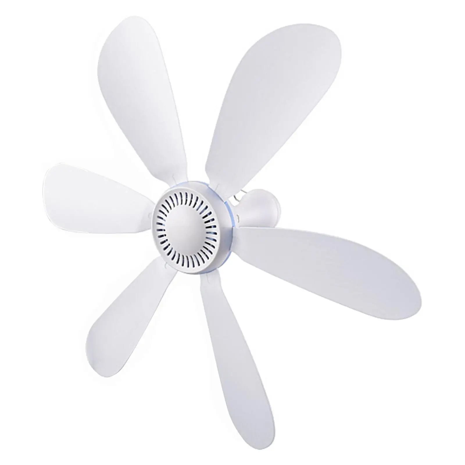 Personal Mini USB Ceiling Fan USB Hanging Fan Air Cooler Quiet Electrical Fan White 5V for Basement Camping Emergency Bed Office