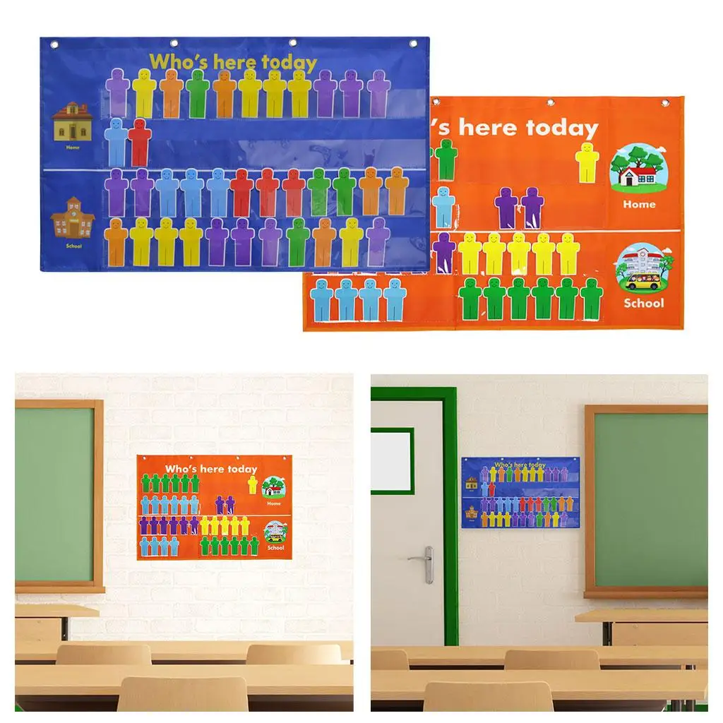 Attendance Chart Sign in Hanging Bag Daycare Classroom Management