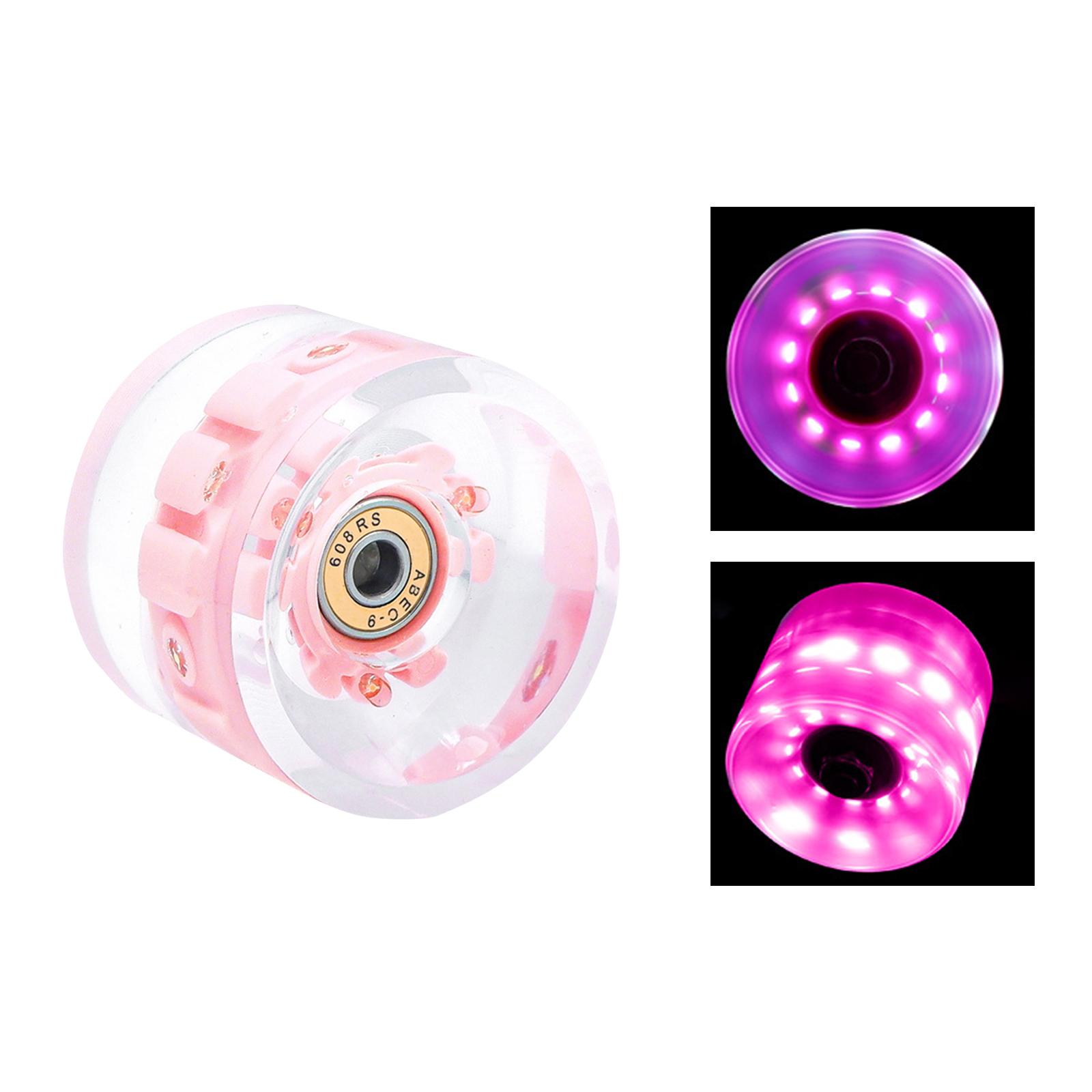 Light up Roller 78A Parts Accessories Luminous Flywheel PU 70mmx51mm Maintenance Repair Skateboard Wheels for Double Row Skating