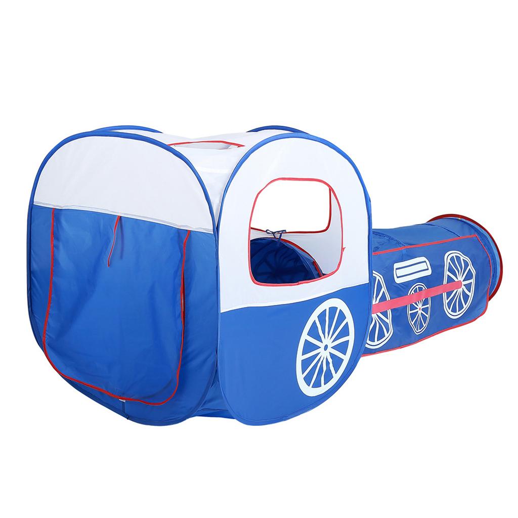 Locomotive  Up Play Tent W/ Tunnel Train Ball Pit Pool Play House Kid Toy