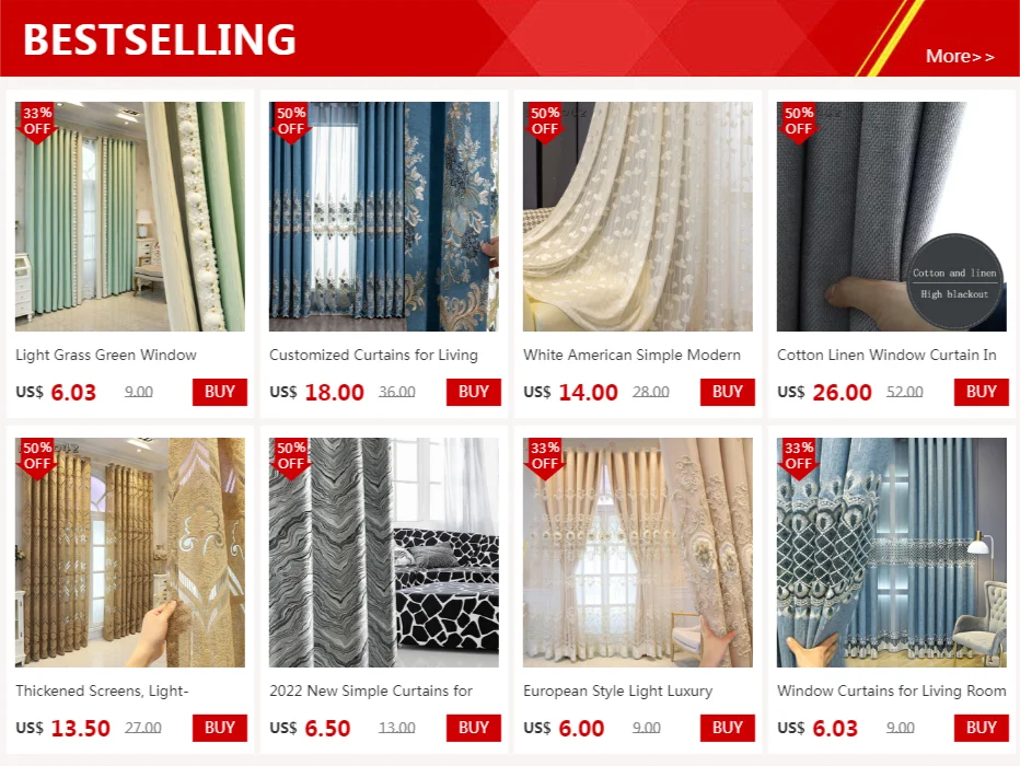 curtains for home Light Luxury Curtains for Living Room Bedroom European High Shading Nordic Simple Window Curtains