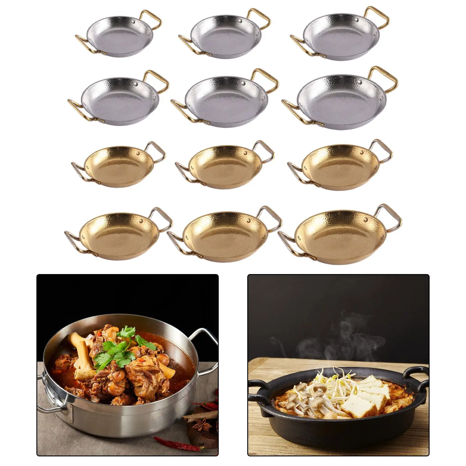 Pan Dry Pot Korean Ramen Pot Household Stainless Steel Kimchi Soup Pot Double Ear Instant Noodle Pot Stockpot Seafood Troop Pot