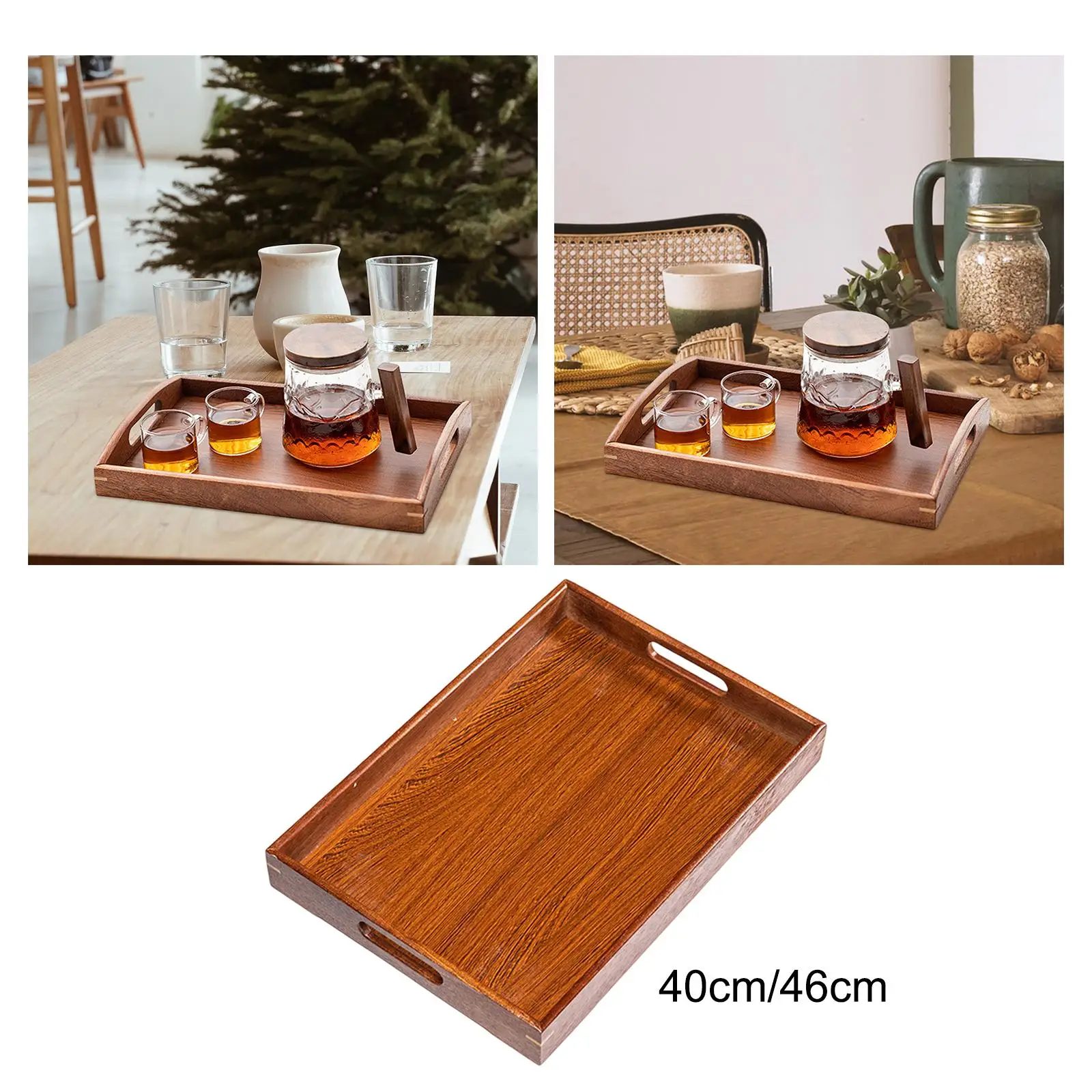 Serving Tray Food Tray with Handles for Restaurants Home Decor Dinner Trays
