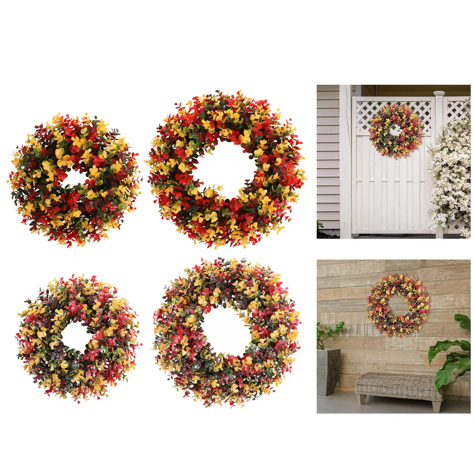 Artificial Christmas Wreath Hanging for Front Door Farmhouse Christmas Gifts