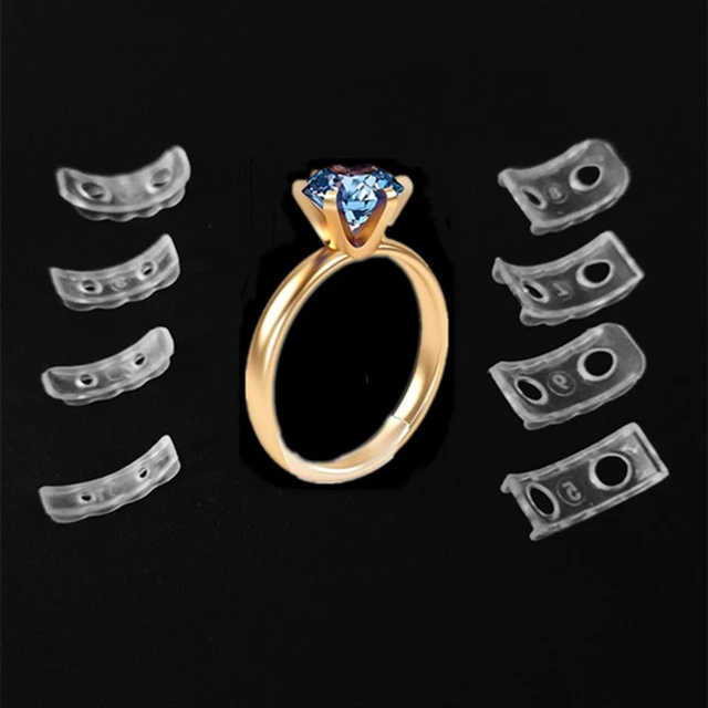 Ajustador de tamaño de anillo transparente Invisible, 8 piezas, ajustador  de anillo suelto, reductor, ajuste de cualquier anillo, herramientas  ajustables - AliExpress