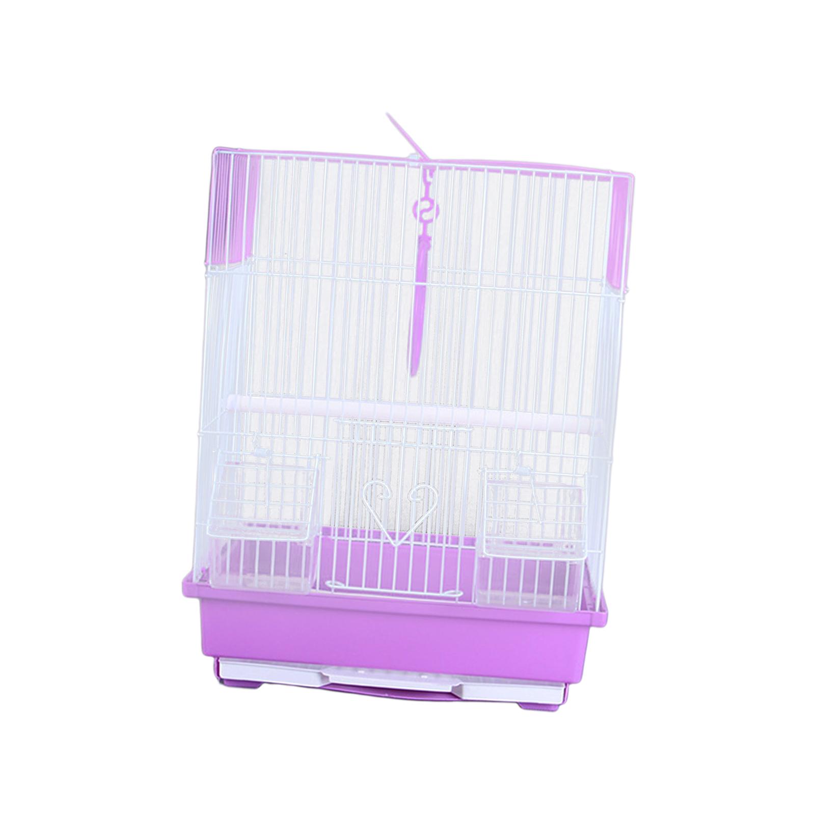 Bird Cage Hanging Hook Birdcage Parrot Stand Cage with Standing Pole for Parrot Parakeet Conures