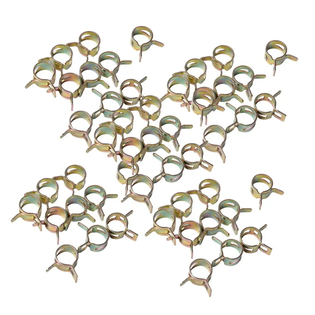 100pcs 6-15mm Car Spring Clip Fuel Line Hose Pipe Air Tube Clamp Fastener