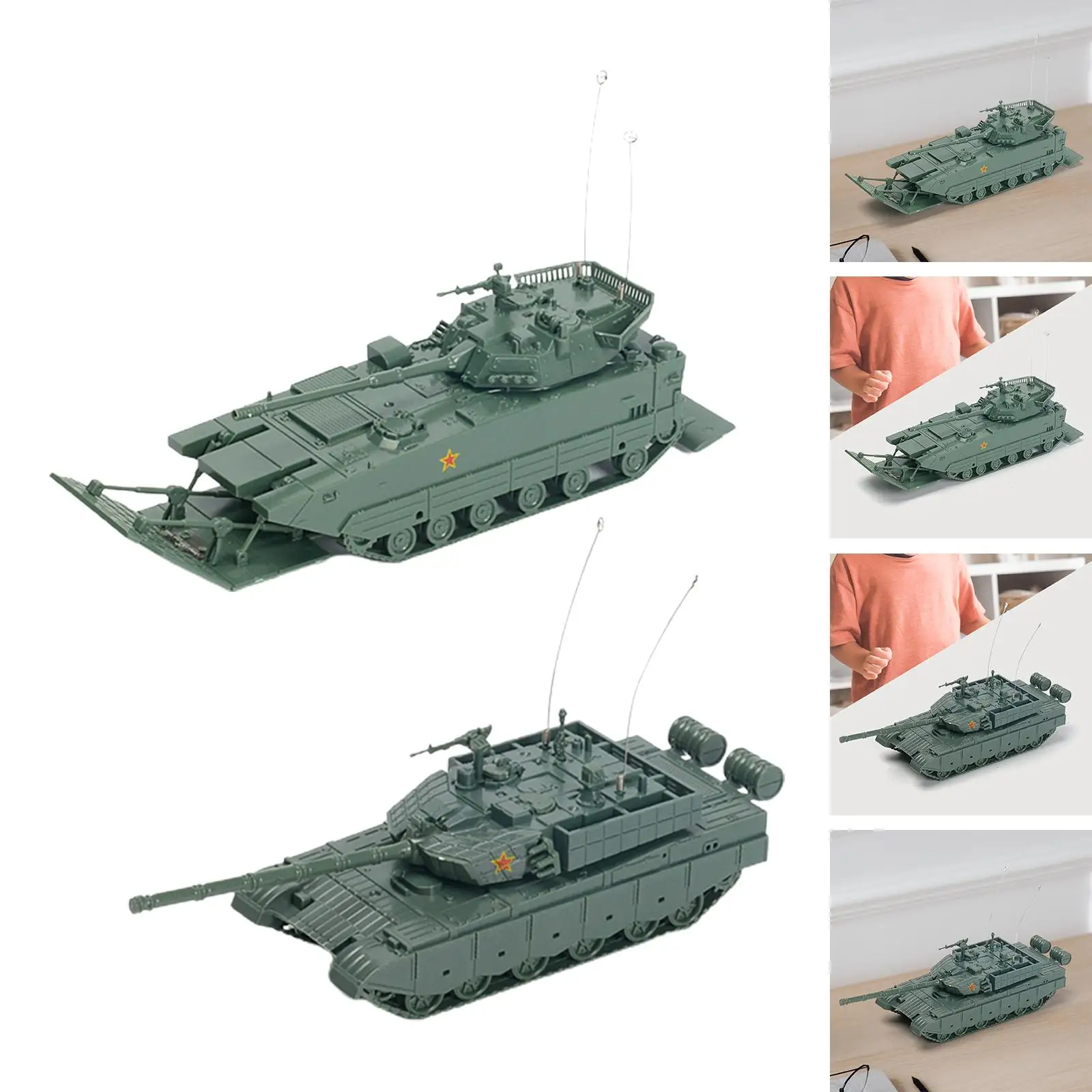 1:72 Scale DIY Assemble Education Toy Miniature Puzzles Armored Tank Model for Boys Party Favors Collectibles Adults Gift