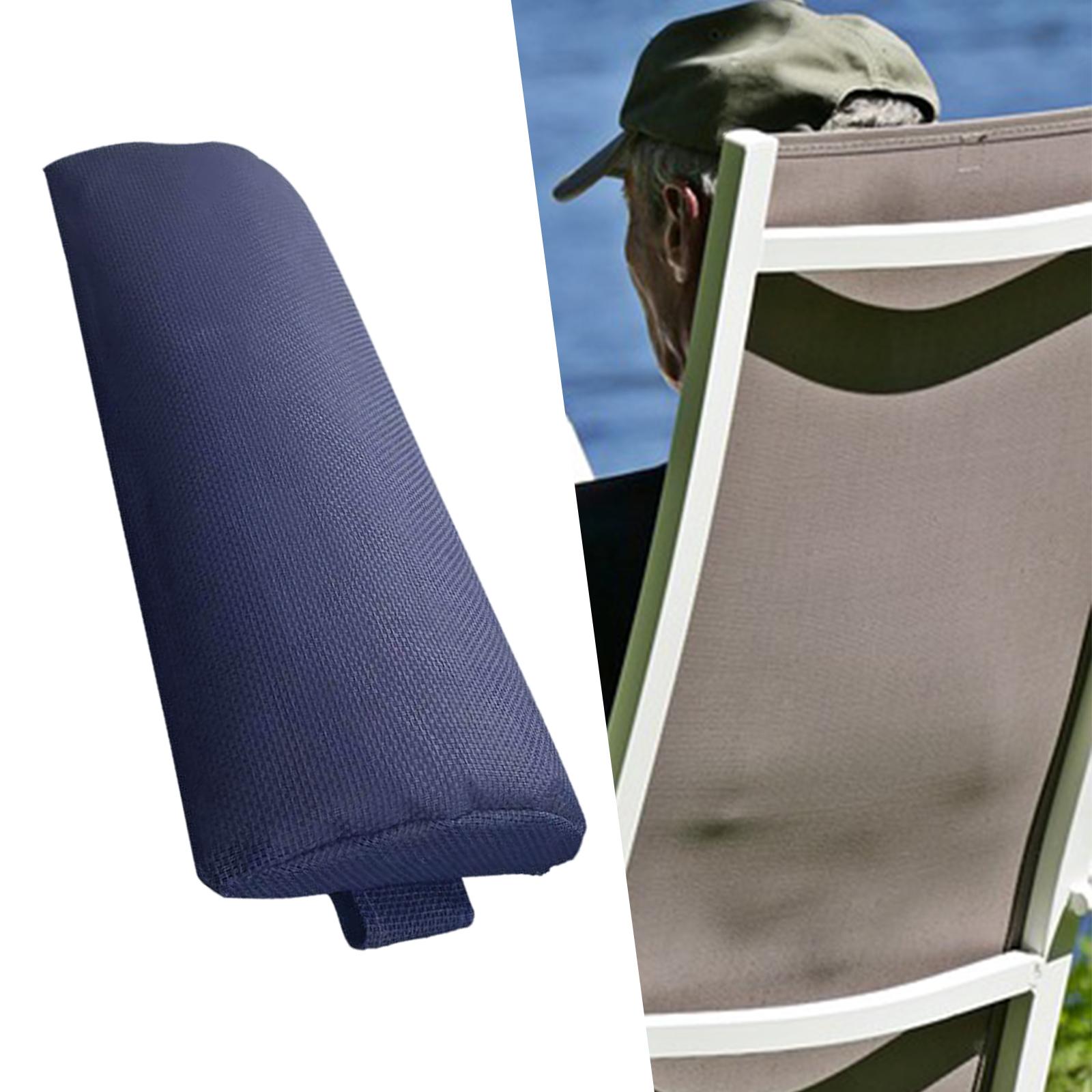 Comfortable Head Cushion  Adjustable Removable with Strap Breathable Pad for Folding Lounger Picnics Patio Garden Headrest