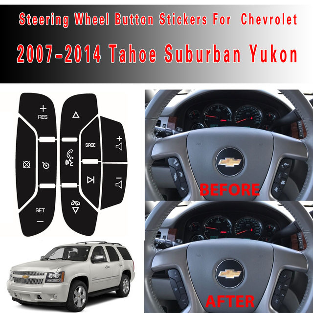 GM Radio Button Repair Decals Stickers For Tahoe, Traverse, Silverado - Easy Fix 4 thumbnail image