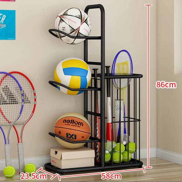 Support de garage vertical pour ballon T1, rangement pour 4 balles, support  pour basket-ball, football, rugby, volley-ball, grand panier - AliExpress
