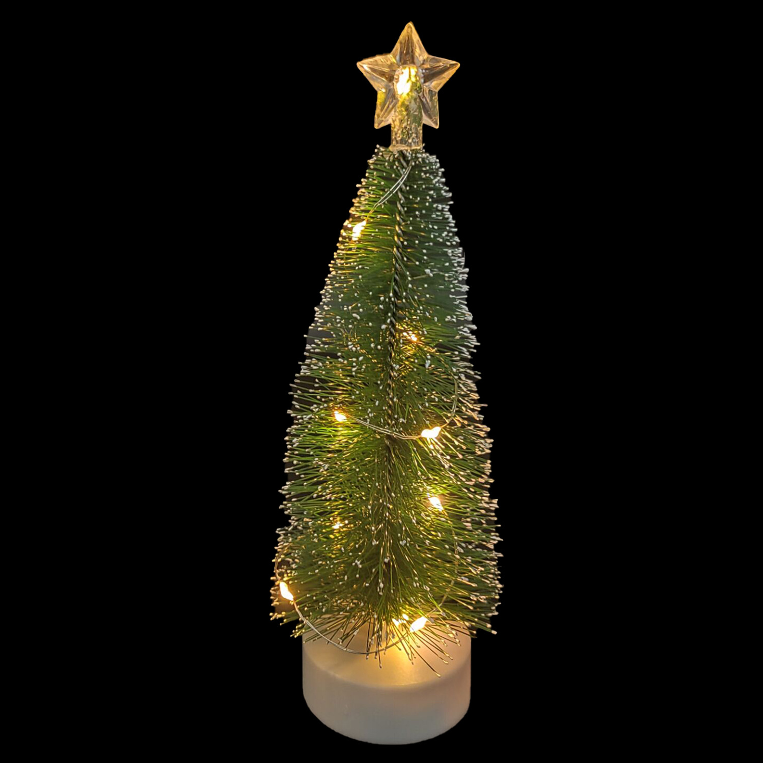 Mini Christmas Tree Tabletop Bottle Brush Trees Battery Operated for Xmas Gift Holiday Party Home Tree Decor · v2