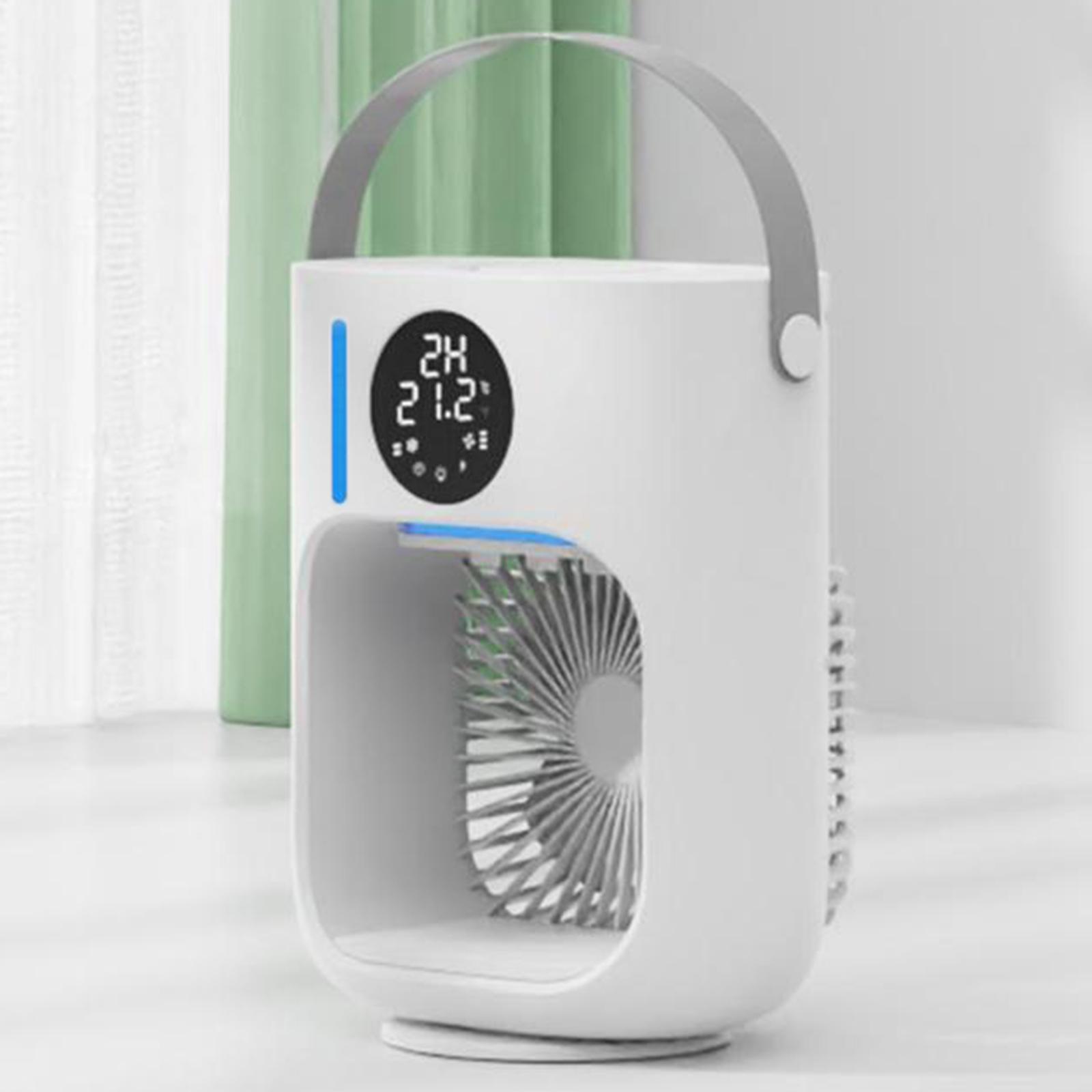 Portable Air Conditioner Fan Desktop Table Cooling Fan 1100ml Large Capacity for Camping Office 3 Wind Speeds 2 Misting Levels