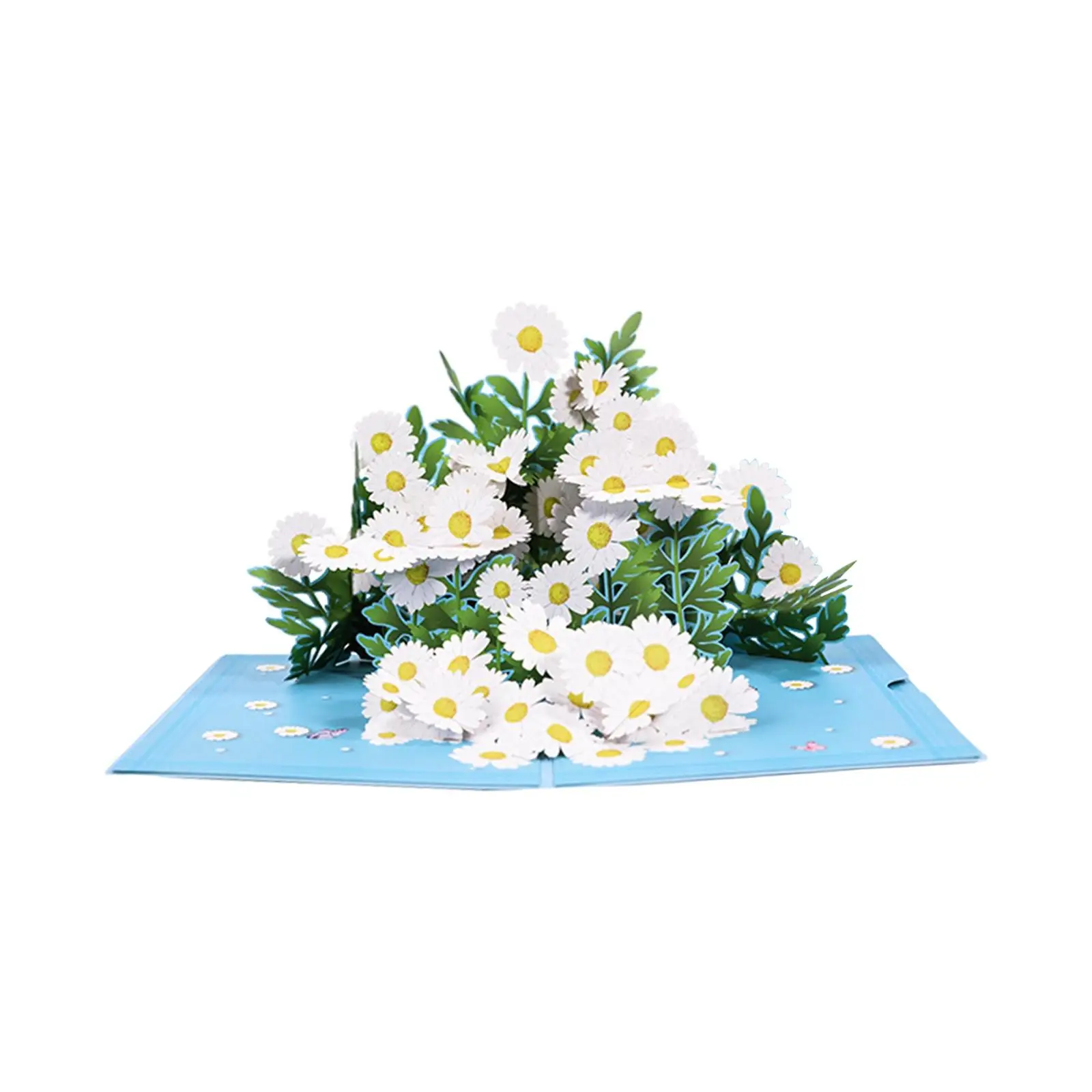 Daisy Bouquet Popup Card Best Wishes Holiday Greeting Card for Anniversary Graduation New Year Classroom Kids School Classroom