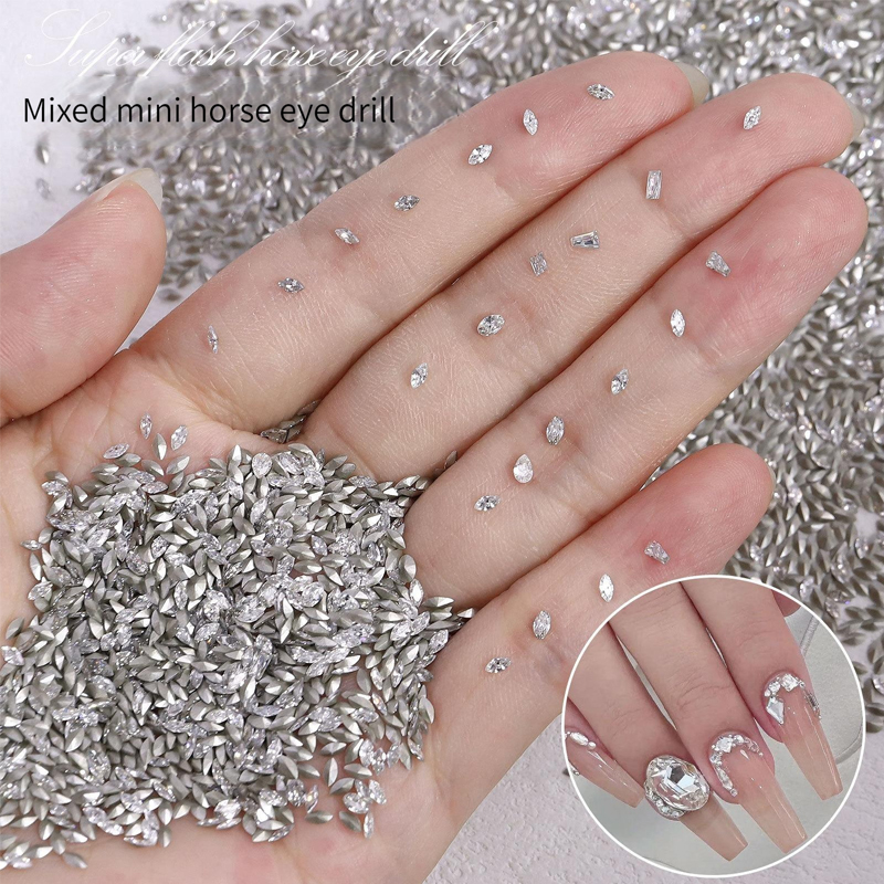 Best of 50pcs Mini Shaped Crystal Sharp Bottom Diamond K9 Sparkling Jewelry Nail Charms Art Rhinestones DIY Decorative Accessories Reviews & Tips