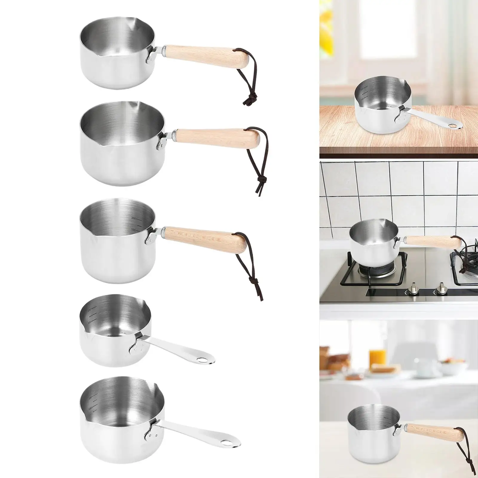 Stainless Steel Milk Pan Baby Breakfast Pot Melting Butter Cooking Pan for Kitchen