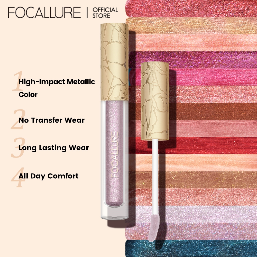 Best of FOCALLURE 15 Colors Glitter Liquid Lipstick Waterproof Long Lasting Metal Diamond Lip Glosses Shiny Lip Tint Makeup Cosmetics Reviews & Tips