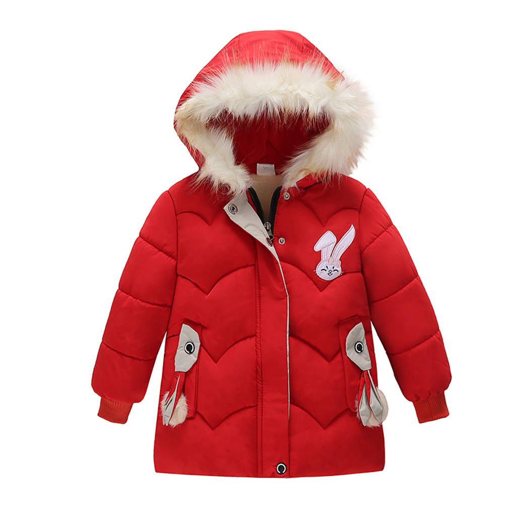 Cartoon Down Outwear Coat Baby Clothes Girls Winter Jacket Padded Hooded  Kids Girls Coat&Jacket Children'S Coat - Aliexpress