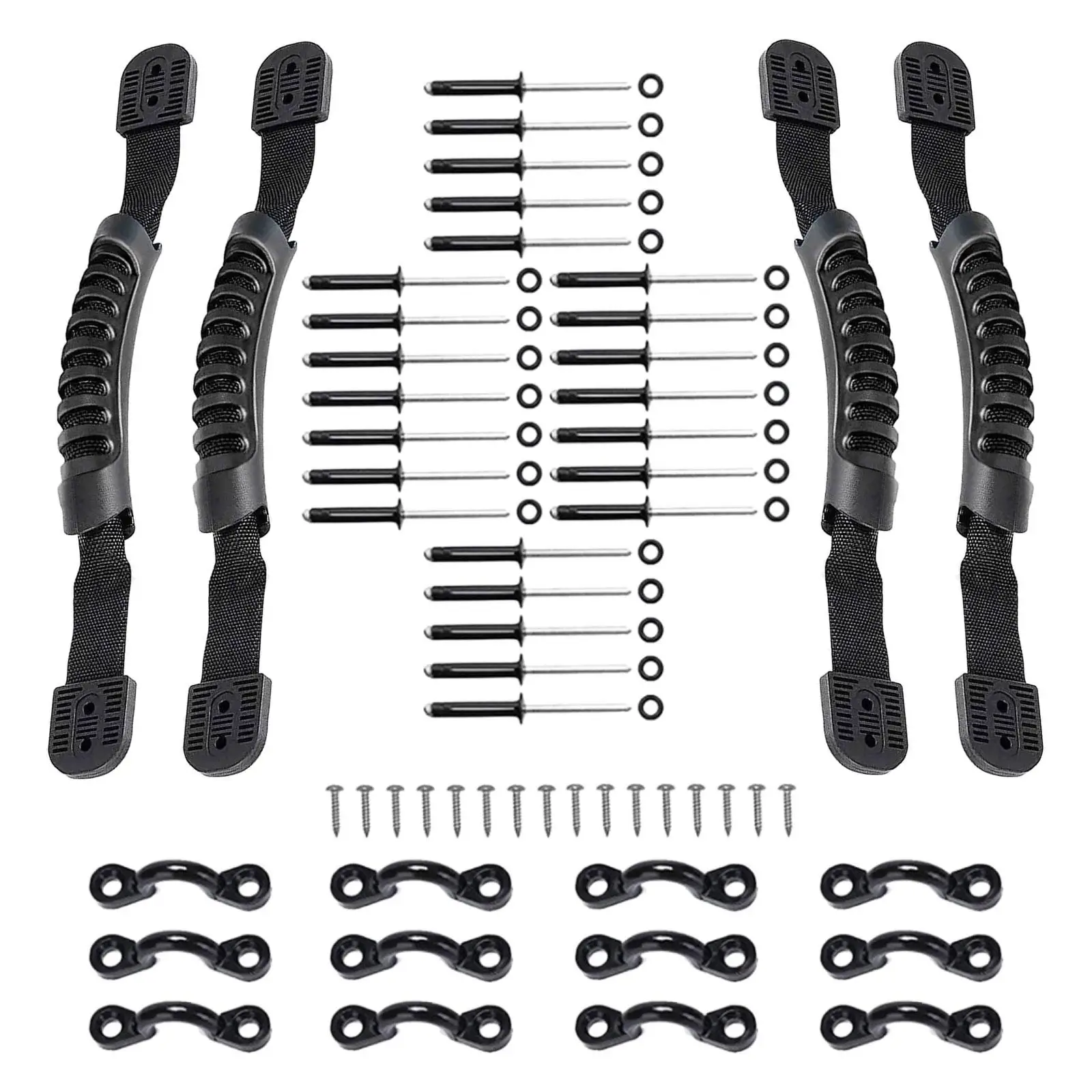Kayak Handles with Screws Durable Kayak Carry Replacement Handles Side Mount Carry Handles for Canoe Outdoor Kayak Luggage Parts